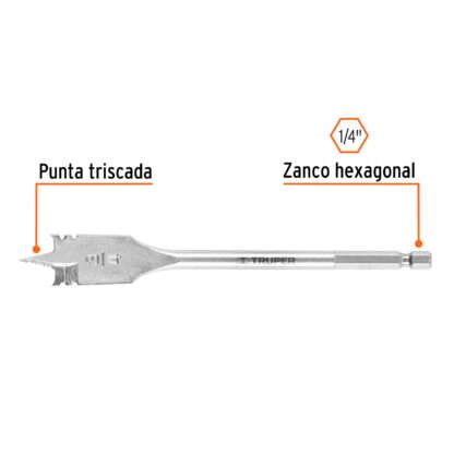 Broca plana 3/4" TRUPER - Imagen 2