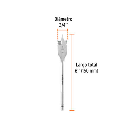 Broca plana 3/4" TRUPER - Imagen 3