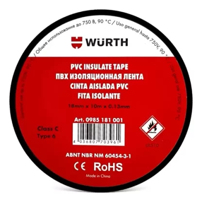 Cinta Aislante WURTH 18mmx10mx0.13mm